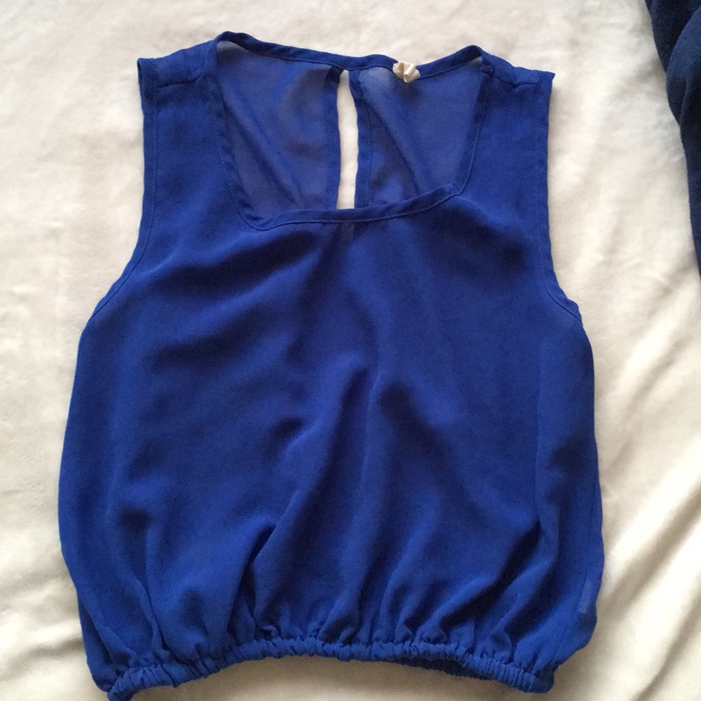Royal blue crop top